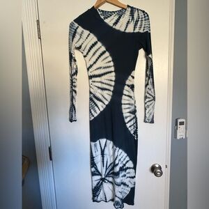 Young Fabulous & Broke Navy and White Long Sleeve Dress